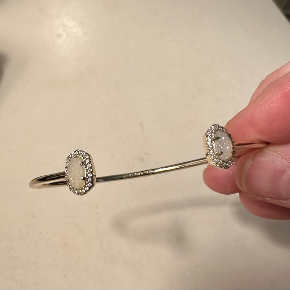 Kendra Scott gold cuff agate bracelet